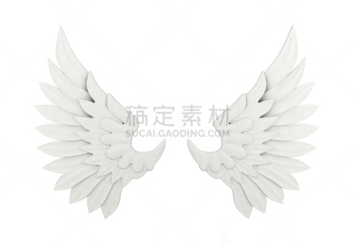 翅膀,白色,分离着色,六翼天使,小天使,张开翅膀,灵性,水平画幅,绘画插图,符号