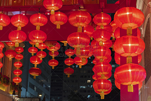 中国灯笼,红色,中秋节,中国元宵节,曝光过度,灯笼,传统庆典,艺术,水平画幅,无人