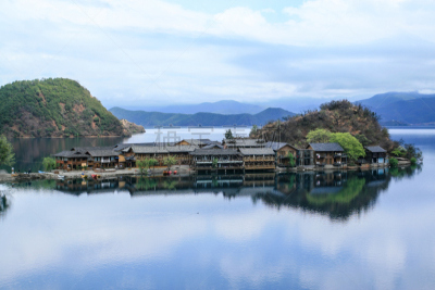 岛,泸沽湖,丽江,云南省,水,美,水平画幅,无人,湖,泰国