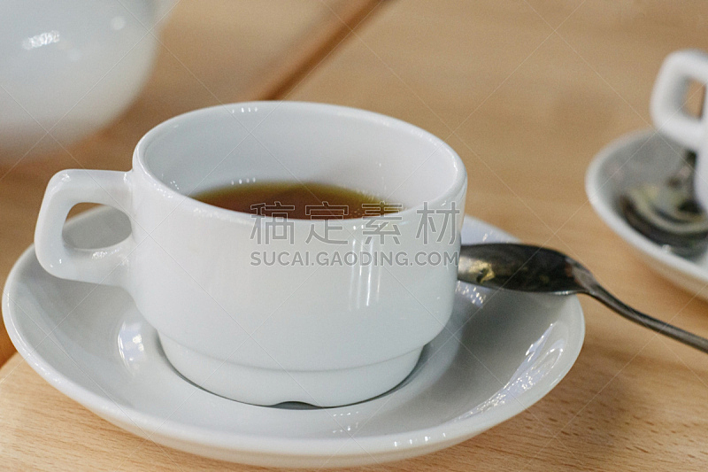 杯,咖啡馆,桌子,白色,水,褐色,水平画幅,茶碟,早晨,饮料