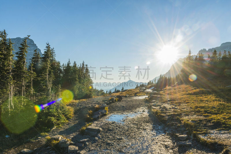 蒙大拿州,地形,风景,小路,自然,徒步旅行,雷诺兹山,克里门斯山,隐藏之湖,摇石路