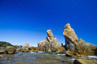 和歌山县,哈希库伊瓦,岩石,日本,亚洲,自然,白昼,串本町,图像,海洋