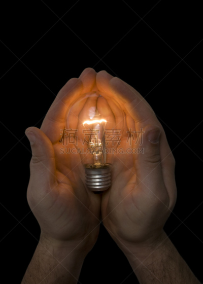 电灯泡,钨的视觉图,垂直画幅,多代家庭,手,人,拿着,黑色,部分,概念