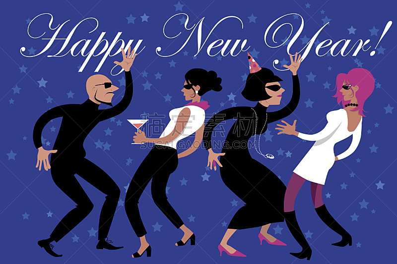 新年前夕,扭动身体,迪斯科,1960年-1969年,寒冷,夜总会,从容态度,复古风格,古典式,舞蹈