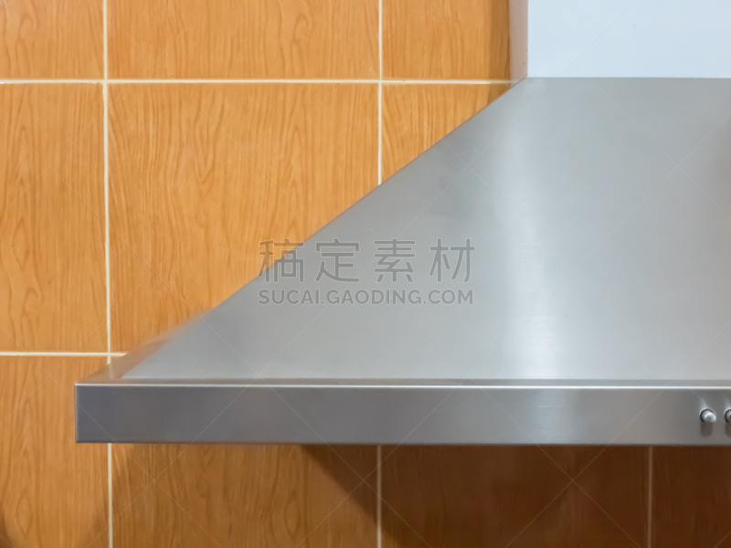抽油烟机,特写,水平画幅,钢铁,现代,室内,灶台,厨房,炊具,不锈钢