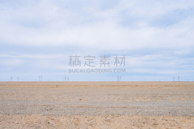 中国,甘肃省,敦煌,无线电通信塔,戈壁滩,被抛弃的,空的,安静,西北,云