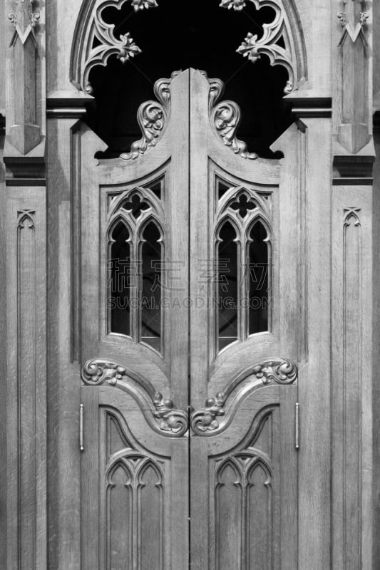 Interior Detail View of Neo Gothic Church