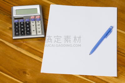 白色,计算器,水笔,贺卡,留言板,圆珠笔,办公室,选择对焦,留白,办公用品