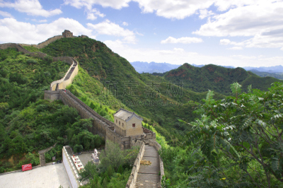 长城,天空,枝繁叶茂,古老的,石材,八达岭长城,过去,石头,国际著名景点,著名景点