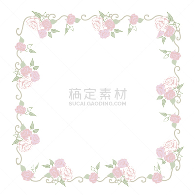 玫瑰,边框,华丽的,请柬,贺卡,背景分离,复古风格,模板,柔和色,背景