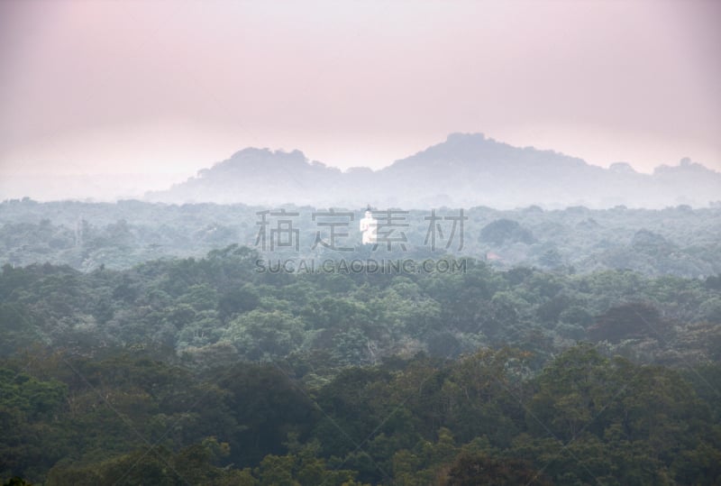 锡吉里耶,风景,热带雨林,斯里兰卡,在上面,自然,天空,水平画幅,地形,宫殿