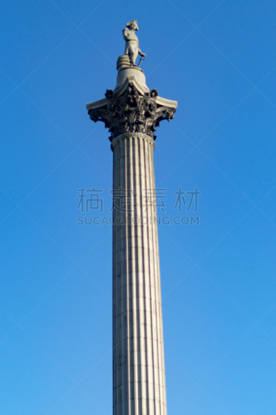 特拉法加广场,柱子,蓝色,纳尔逊,高大的,天空,国际著名景点,广场,英国,英格兰