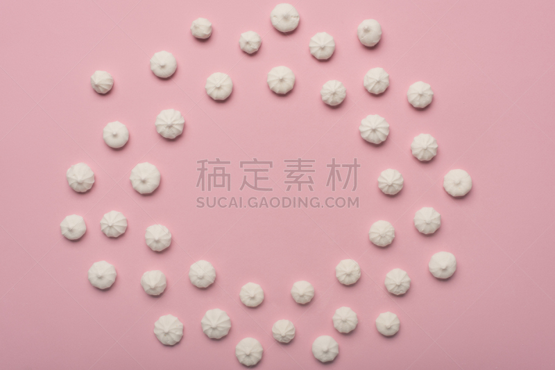 边框,圆形,浆果,白色,棉花软糖,留白,水平画幅,无人,食物的样式,西风之神