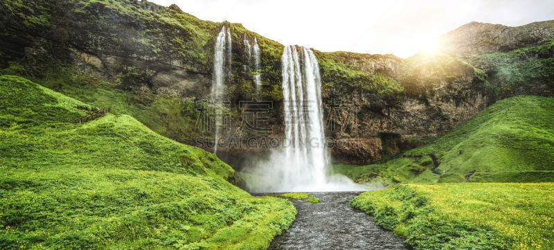 南,非凡的,seljalandsfoss waterfall,冰岛国,维也纳老城内环路,宏伟,莫斯特,飘然,靠近