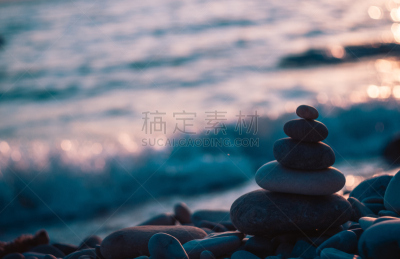 石头,圆石滩,水,天空,灵性,休闲活动,旅行者,夏天,海岸地形
