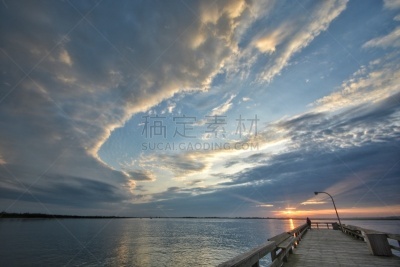 彼格斯盖,水,天空,美,水平画幅,云,夏天,户外,光,云景