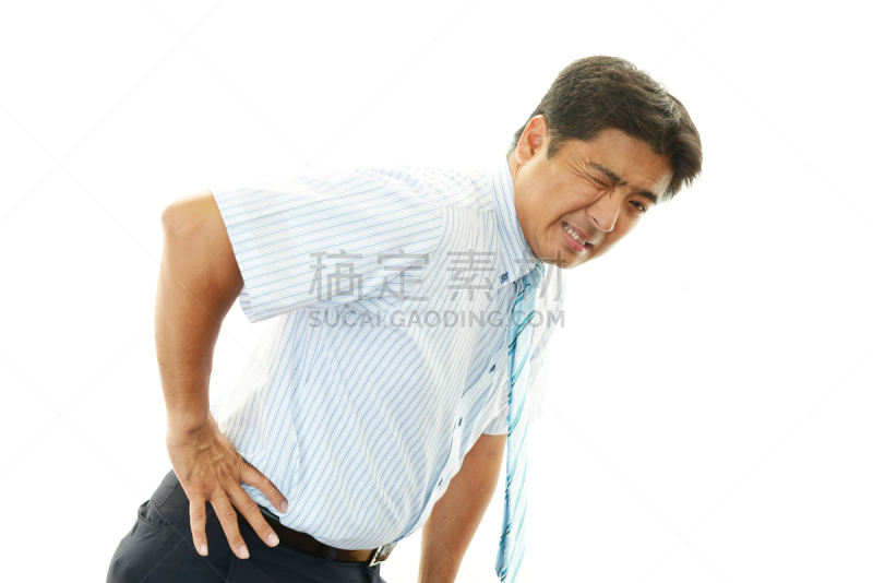 男商人,背痛,办公室,留白,悲痛,水平画幅,情绪压力,制服,套装,干净