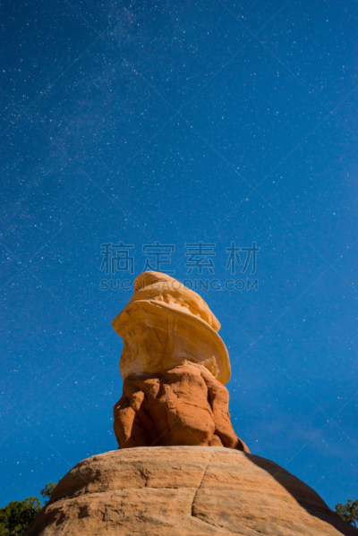 escalante,夜晚,devil's garden,埃斯卡兰特河,艾丝卡兰迪峡谷,垂直画幅,纪念碑,天空,美,无人