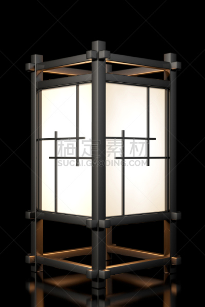 木制,灯,亚洲,夜晚,三维图形,神殿,垂直画幅,式样,灯笼,日本