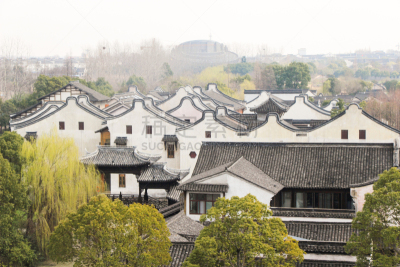 天空,海洋,瓦,多层效果,乌镇,浙江省,美,水平画幅,美人,运河