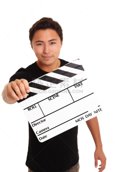 拿着,男人,垂直画幅,选择对焦,注视镜头,t恤,影片,男性,仅男人,仅成年人