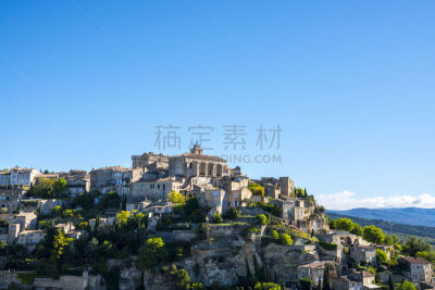 普罗旺斯,葛德,城镇,风景,法国,地形,乡村,小的,自然美