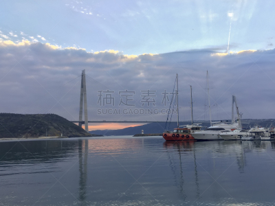 伊斯坦布尔,博斯普鲁斯海峡,亚武兹苏丹塞利姆大桥,土耳其,交通,云,技术,马尔马拉海地区,公路,多车道公路