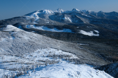 山,八岳山,自然,天空,水平画幅,巴岳山,雪,长野县,无人,蓝色