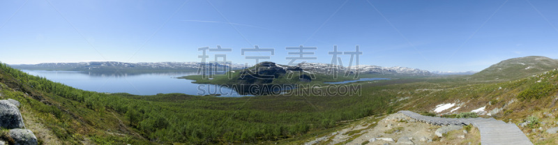 拉普兰,地形,水,水平画幅,山,无人,夏天,户外,湖,斯堪的纳维亚半岛