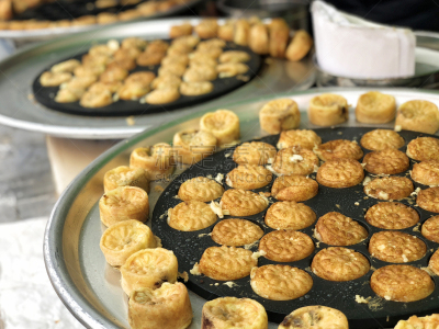 韩国,首尔,明洞,街头食品,法式吐司,沙漠,传统,热,夜市,清新