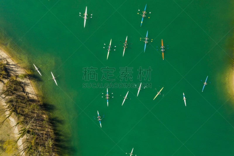 水上运动,皮划艇,地形,春天,多色的,白色,绿色,黑色,概念,策略