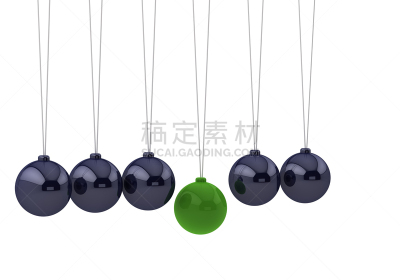 牛顿碰撞球,绿色,个性,概念和主题,水平画幅,形状,背景分离,物理学,想法,球体
