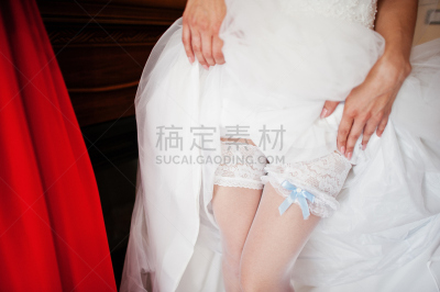 长袜,婚纱,新娘,被连根拔出,特写,吊袜带,长筒袜,美,水平画幅