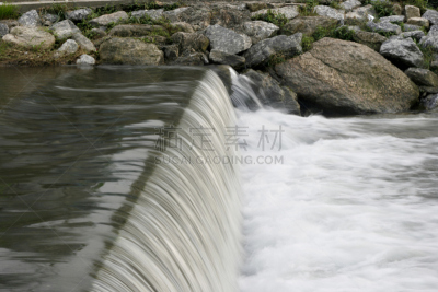 瀑布,河流,安阳考古工作站,自然,水,水平画幅,绿色,岩石,无人,户外