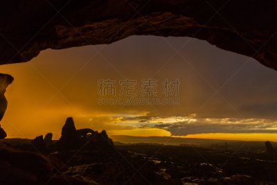 犹他,秋天,沙漠,乌云,雨,马蹄弯,野生白山羊,羚羊谷,著名自然景观,全球变暖