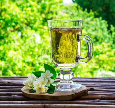 茉莉茶,水平画幅,易接近性,无人,玻璃,饮料,特写,花束,彩色图片,茉莉