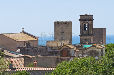 Panoramic view of Tarquinia. Lazio. Italy.