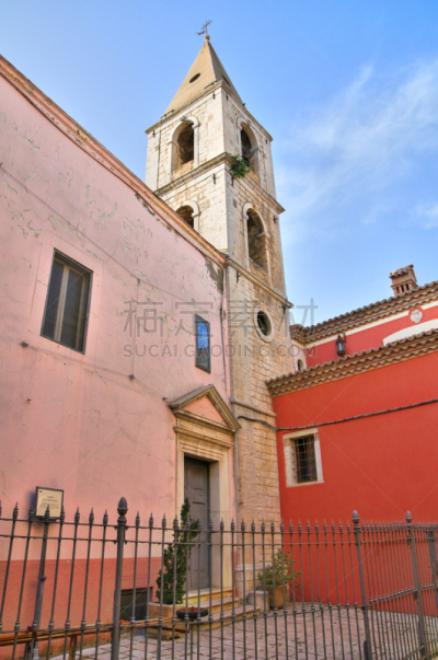 意大利,圣马洛,Giovanni Boccaccio,巴西利卡塔大区,垂直画幅,纪念碑,灵性,门口,外立面