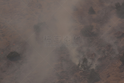 火,沙漠,灌木,水平画幅,无人,篝火,夏天,户外,干的