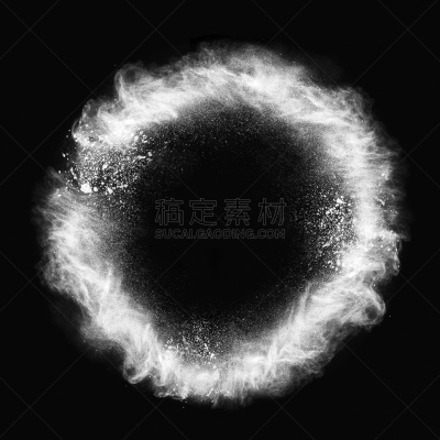 圆形,抽象,研磨食品,粒子,灰尘,单色调,黑白图片,面粉,黑色背景,抽象背景