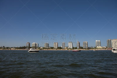 punta del este,乌拉圭,快艇,自然,南美,宁静,水平画幅,无人,蓝色,夏天