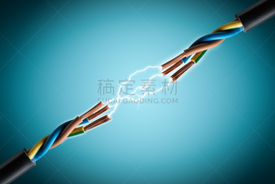 概念和主题,电缆,前进的道路,水平画幅,能源,曝光过度,黑色,斯帕克斯,金属丝,明亮