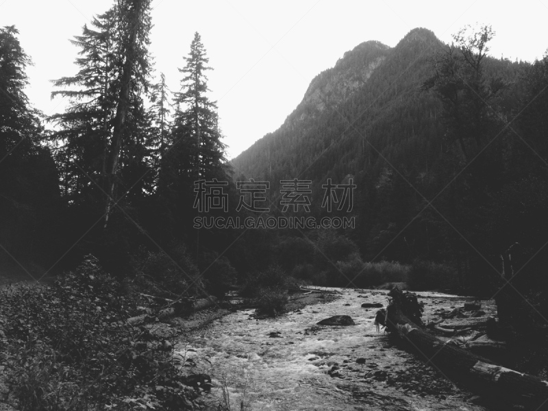 索克河,自然,水,水平画幅,无人,户外,在移动设备上拍摄,山,华盛顿州