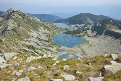 湖,山,保加利亚,全景,班斯科,皮林山脉,水,休闲活动,水平画幅,无人