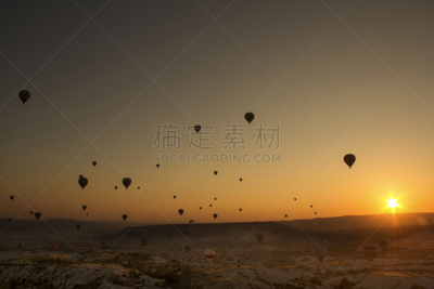 卡帕多奇亚,热气球,在上面,天空,风,休闲活动,安纳托利亚,传统,古典式,德兰士瓦省