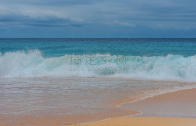 毛伊岛,海浪,海滩,水平画幅,无人,太平洋岛屿,自然神力,户外,波浪,玛凯那海滩