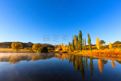 秋天,颜色,金门高地国家公园,奥兰治自由邦,自然,水,天空,水平画幅,无人,蓝色