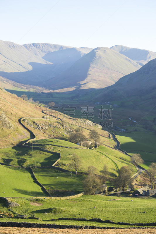 英格兰湖区,坎布里亚,风景,山,英国,湖,马丁戴尔,云,户外,小别墅