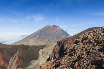 北,火山,瑙鲁赫伊山,熔岩,火山地形,天空,公园,褐色,水平画幅,雪