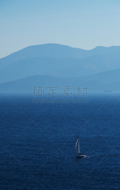 平原,七月,游艇,垂直画幅,希腊诸岛,希腊,图像,海洋,船,有帆船